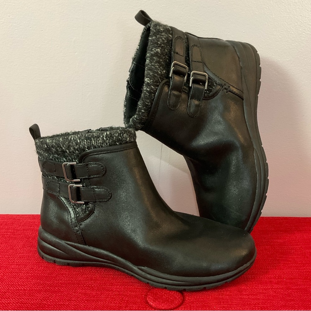 Kim Rogers Black Winter Boots with Sweater Trim. NWOT